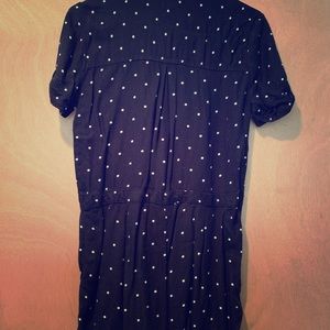 Hollister Black and white polka dot romper